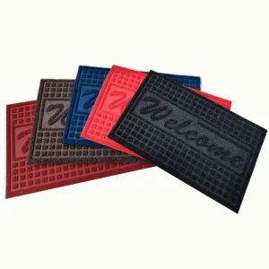 Entrance Welcome Floor Mat Plain Velour Outdoor Polyester Front Indoor Doormat Anti Slip Pvc Floor Door Mat
