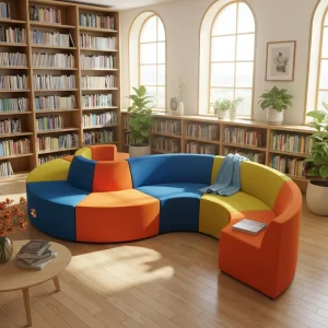 Ergonomic Modular Sofa Set for Schools, Libraries, Hotels, Gyms, and Commercial Spaces