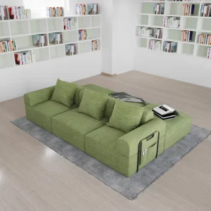 European-Style Memory Foam Modular Sectional Sofa for Bedroom