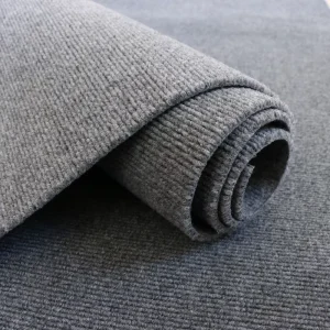 Event Commercial Exhibition Needle Non Woven Washable Ribbed Floor Carpet Non Slip Glue Injection Carpet Roll