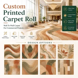 Exhibition Booth Event Hall Temporary Flooring Custom Pattern Printed Wall to Wall Carpet for Exhibitions