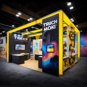 Exhibition Booth Manufacturer Clothing Design Aluminum Profile Edge Lit Exhibit Event Trade Show Display Stand for Sale