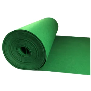Exhibition Carpet Weave Carpet Polyester Green Event exhibition Carpet Roll Non Woven Plain Event Stage Outdoor Velour