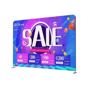 Exhibition Stand Pop up Stand Fabric Custom Background with logo Background Custom Fabric Double side