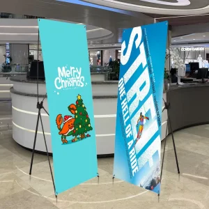 Exhibition X Banner Stand Manufacturer Iron Black Stand