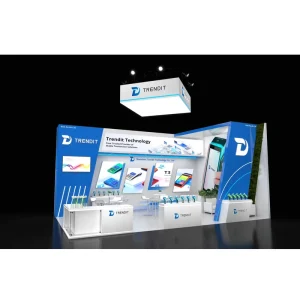 Expo Special Wooden Booth Design Modern Truss Ceiling Display Stand for US & Germany