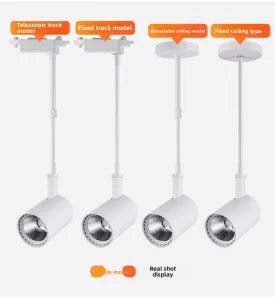 Extended Aluminum Telescopic Suspension Rod COB Track Spotlight for Commercial and Clothing Stores