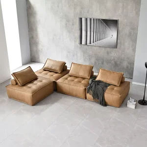 Fabric Modular Sectional Sofa with Cushion and Pillow