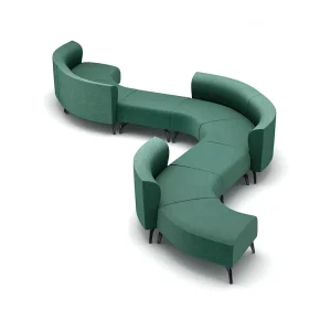 Fabric Modular Settee and Lounge Sofa Set for Living Room or Lobby