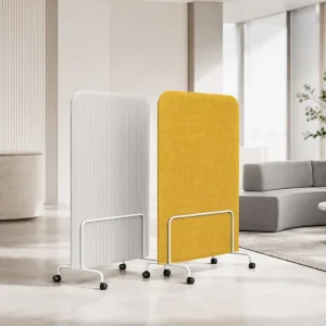 Fabric Movable Office Partition with Casters Sound Insulation Divider for Office Workstation Meeting Room Hotel