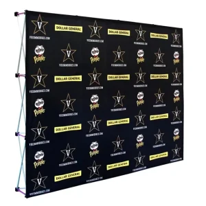 Fabric Pop-Up Display Banner Stand, Trade Show Backdrop, Photo Booth Display