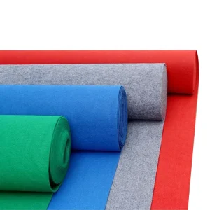 Factory 100% Polyester Wedding Red Striped Exhibition Event Carpet