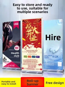 Factory Advertising Rollup Banner Roll up Stand Roll up Display for Promotion Retractable Banner 85×200