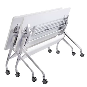 Factory Aluminum Folding Table with Wheels for Training and Conference Rooms
