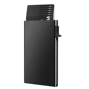 Factory Aluminum Slim Card Holder and Metal Popup Wallet RFID Blocking for Men and Women Business Card Case Accessory