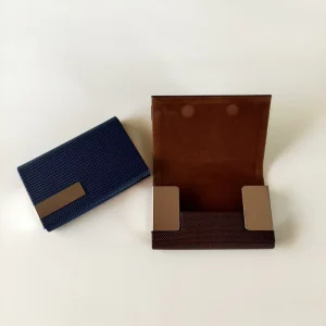 Factory Card Holder Men’s and Women’s Metal Business Card Box PU Business Stainless Steel Business Laser logo