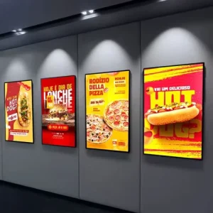 Factory Custom LED Advertising Light Box Aluminum Frame Tempered Glass