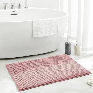 Factory Custom Microfiber Chenille Non-Slip Absorbent Shower Mat
