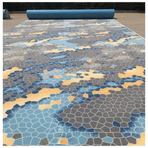 Factory Custom Modern Design Hotel Wall-to-Wall Thick Plush Auditorium Floor Roll Carpet