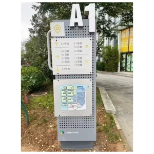 Factory Customized Park Industrial Zone Directional Sign Commercial Standing Display Board Wayfinding Sign for Hospital