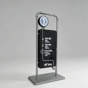 Factory Customized Stainless Steel Indoor Outdoor LED Directional Wayfinding Freestanding Sign