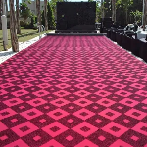 Factory Customized Thicken Polyester Jacquard Outdoor Carpet Stage Wedding Events Exhibition Ceremonies Outdoor Carpet