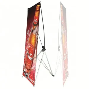 Factory DINGYI Brand Black Silver Conveniently Foldable X Stand Custom 60*160cm Aluminum X Frame Display Banner