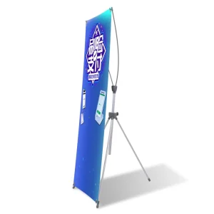 Factory Direct Aluminum Adjustable Grey X Banner Stand 60×160 cm