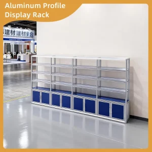 Factory Direct Aluminum Extrusion Trade Show Display Rack Customizable Multi Grid Shelving with Standard Components