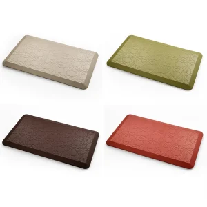 Factory Direct Anti-Slip PU Leather Eco-Friendly Waterproof Thick Foam-Backed Door Mat 51*91 Solid Color