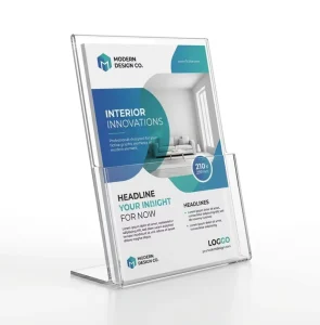Factory Direct Clear Acrylic Literature Stand Countertop Brochure Organizer Wall Mounted Pamphlet Display Rack