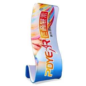 Factory Direct Custom Aluminum Frame Dye-Sublimation Printed S-Shaped Trade Show Tension Fabric Banner Stand