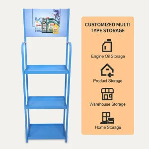 Factory Direct Custom Multi-Functional Metal Display Shelves for Supermarket, Pharmacy, and Convenience Store