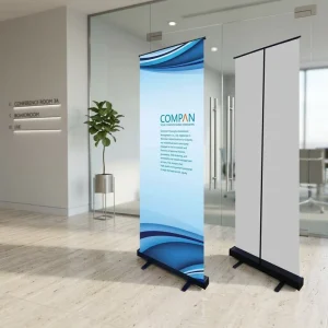 Factory Direct Custom Printed Black Diamond Base Retractable Roll-Up Banner Stand