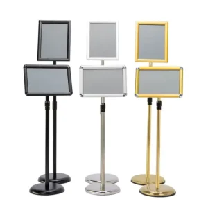 Factory Direct Floor-Standing Poster Display Rack Height-Adjustable A2 A3 A4 Poster Stand with Snap Frame