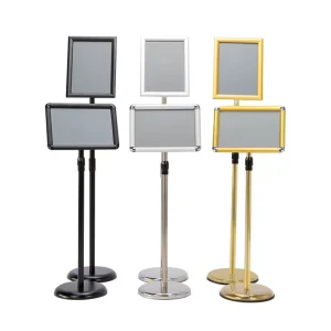 Factory Direct Floor-Standing Poster Display Rack, Height Adjustable, A2 A3 A4, Snap Frame