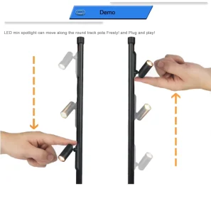Factory Direct Mini 2W LED Moving Track Light Spotlight for Exhibition Stands