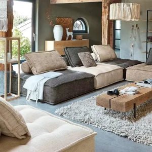 Factory Direct Nordic Simple Wind Tatami Leisure Sofa Modular Combination Cloth Sofa Hotel Apartment Customizable