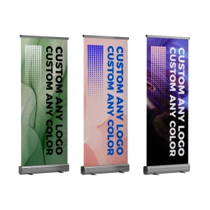 Factory Direct Portable Roll-Up Banner Stand with Custom Graphic