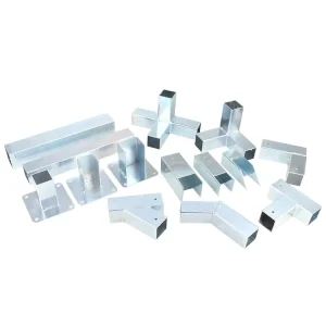 Factory Direct Sell Steel Pipe Stamping Fitting Decorate Pipe Square Tube Connector Set for Shelf Frame