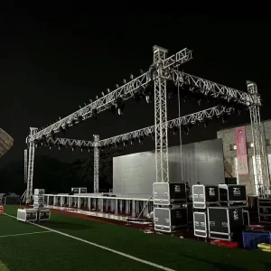 Factory Direct Silver Aluminum Alloy Tent Lifting Stand for Roadshow Lighting