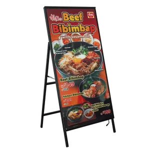 Factory Direct Tempered Glass LED Light Box Advertising Aluminum Clip-On Frame Display Board Poster Stand Bracket