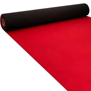 Factory Directly Supply Custom Floor Rubber Blank Pad Plain Carpet for Events Red Carpet for Wedding Aisle Runner