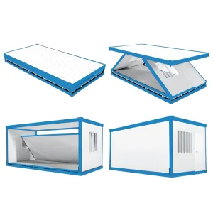 Factory Easy Install Folding Container House 20ft Prefab Modular Steel Tiny Home Movable Insulated Cabin for Office