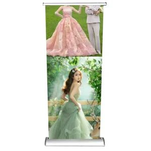 Factory Floor-Standing Electric Scrolling Roll-Up Banner Stand 80x200cm 85x200cm Single-Sided Printing