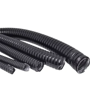 Factory High Quality Steel PVC Coated Square Lock Flexible Conduit Fire Resistant for Electric Cable Protection Black Gray