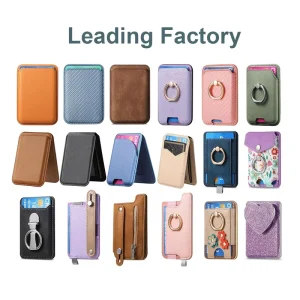Factory Magnet Business Card Holder PU Leather