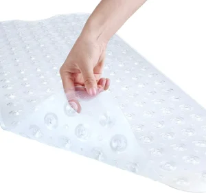 Factory OEM Vinyl Bath and Shower Mat with Suction Cups for Bathroom Tubs, Elderly, Pets, and Children