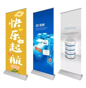 Factory Outdoor Indoor Waterproof Tear-Drop Roll-Up Banner Display Stand for Exhibition