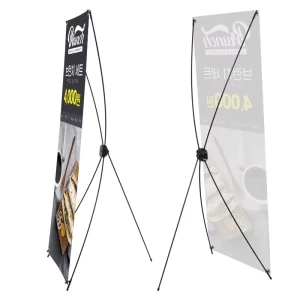 Factory Portable Retractable Adjustable X Banner Stand